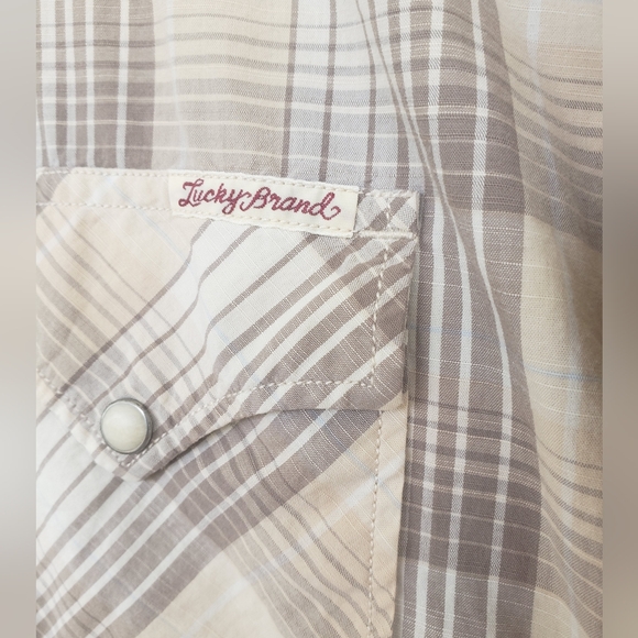 Y2K Lucky Brand Retro Western Wear Snap Shirt!!! - Picture 6 of 10